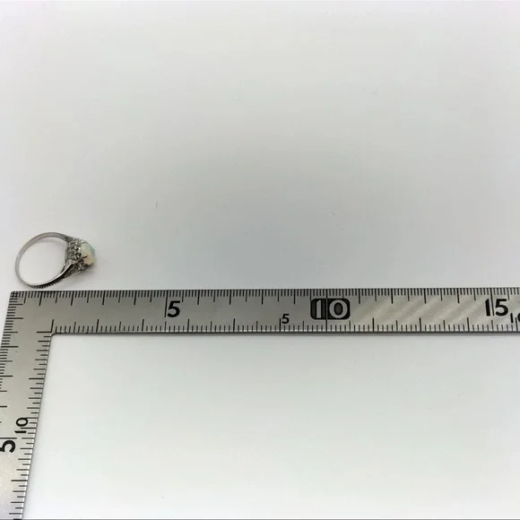 Jewelry Ring Opal 0.86ct Platinum 3561807 - Picture 6 of 11